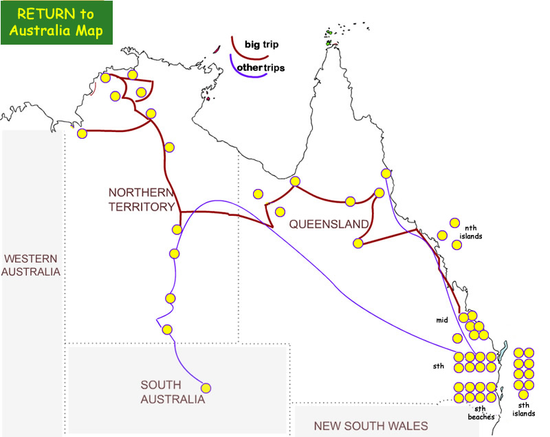 Queensland and Northern Territory Map